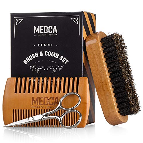 MEDca Wooden Beard and Comb Set for Men