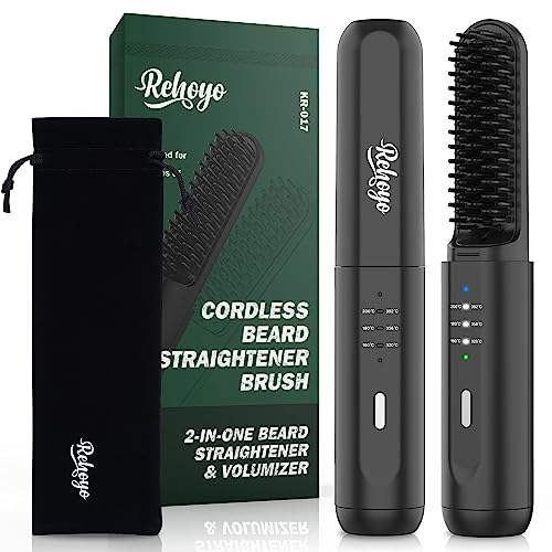 Beard Straightener for Men, REHOYO Cord...