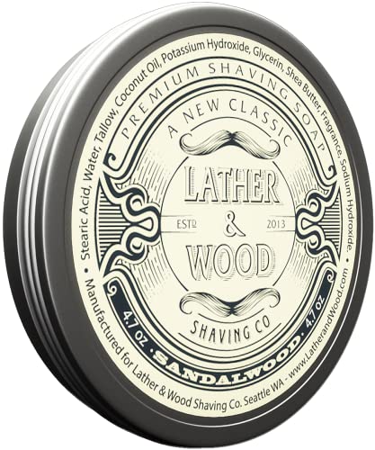 Lather & Wood Shaving Soap –...