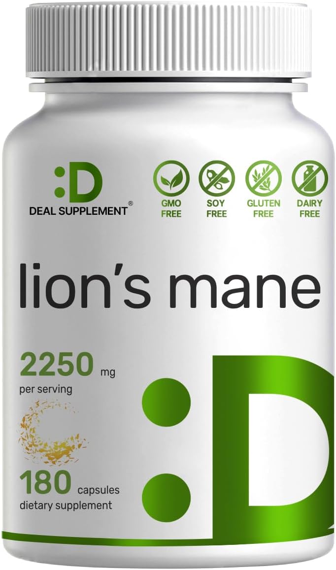 Active Lions Mane Mushroom Supplement &...