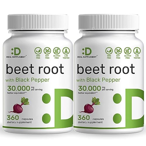 Beet Root Capsules with Black Pepper Ex...