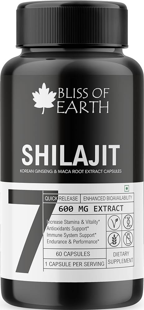 Bliss of Earth Shilajit Capsules with G...