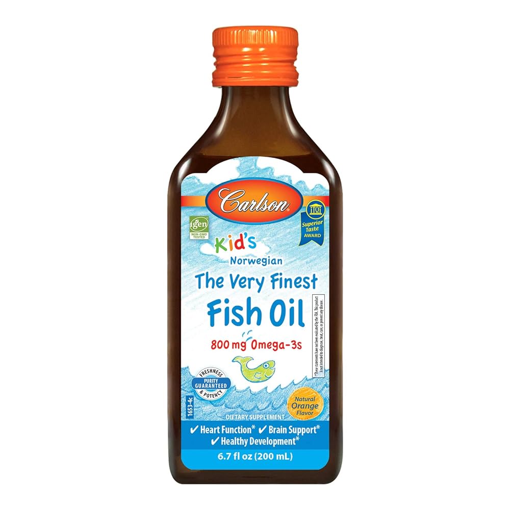 Carlson Kid’s Fish Oil, Orange, 8...
