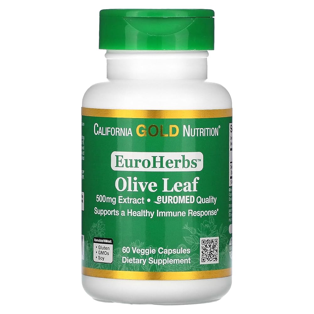 EuroHerbs Olive Leaf Extract, 500mg Cap...