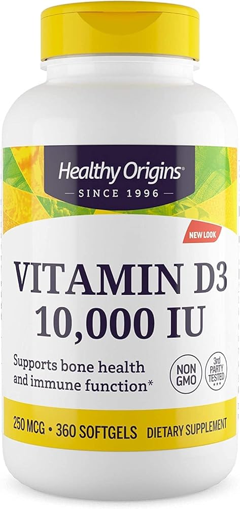 Healthy Origins Vitamin D3 Softgel Supp...