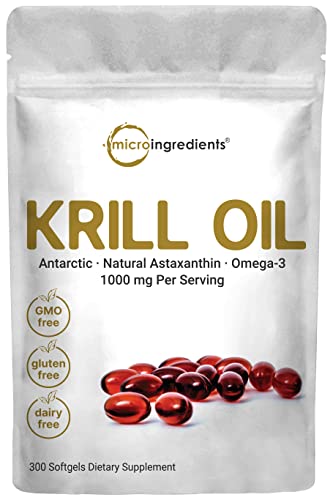 Krill Oil Supplement, 1000mg Softgels, ...