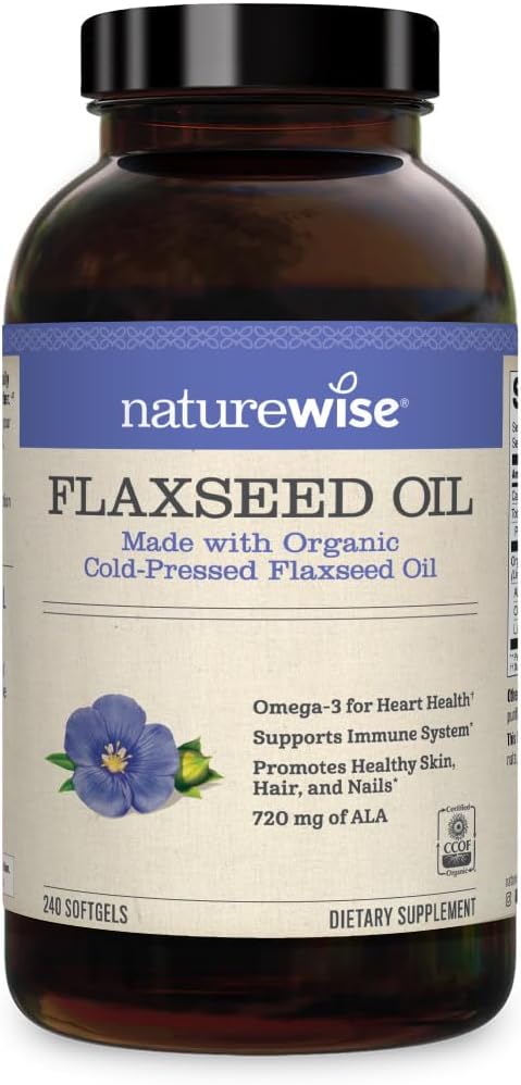 NatureWise Organic Flaxseed Oil Softgels