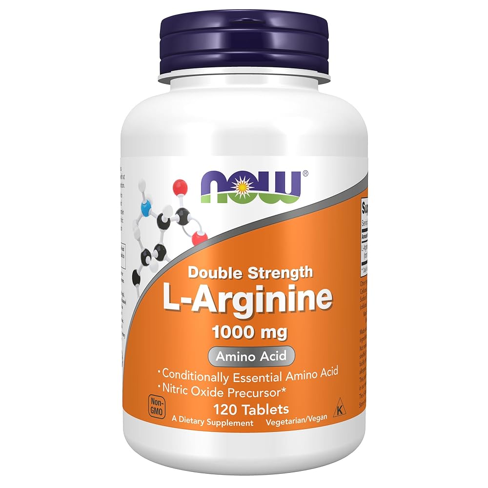 NOW L-Arginine 1000mg, 120 Tablets