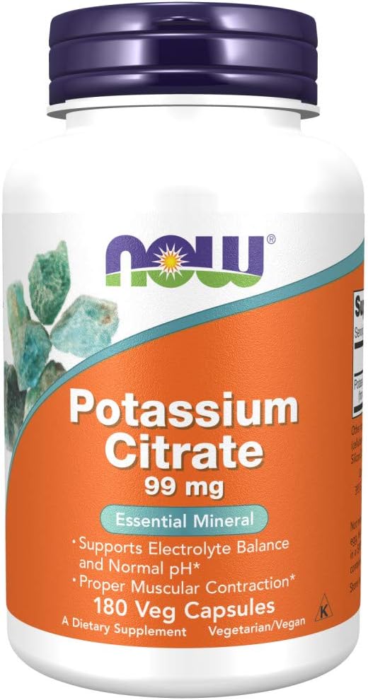 NOW Potassium Citrate – 180 Capsules