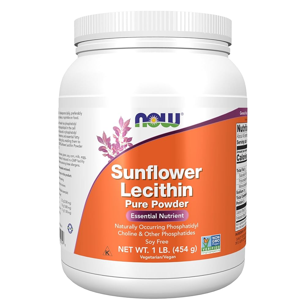 NOW Sunflower Lecithin Powder, 1lb