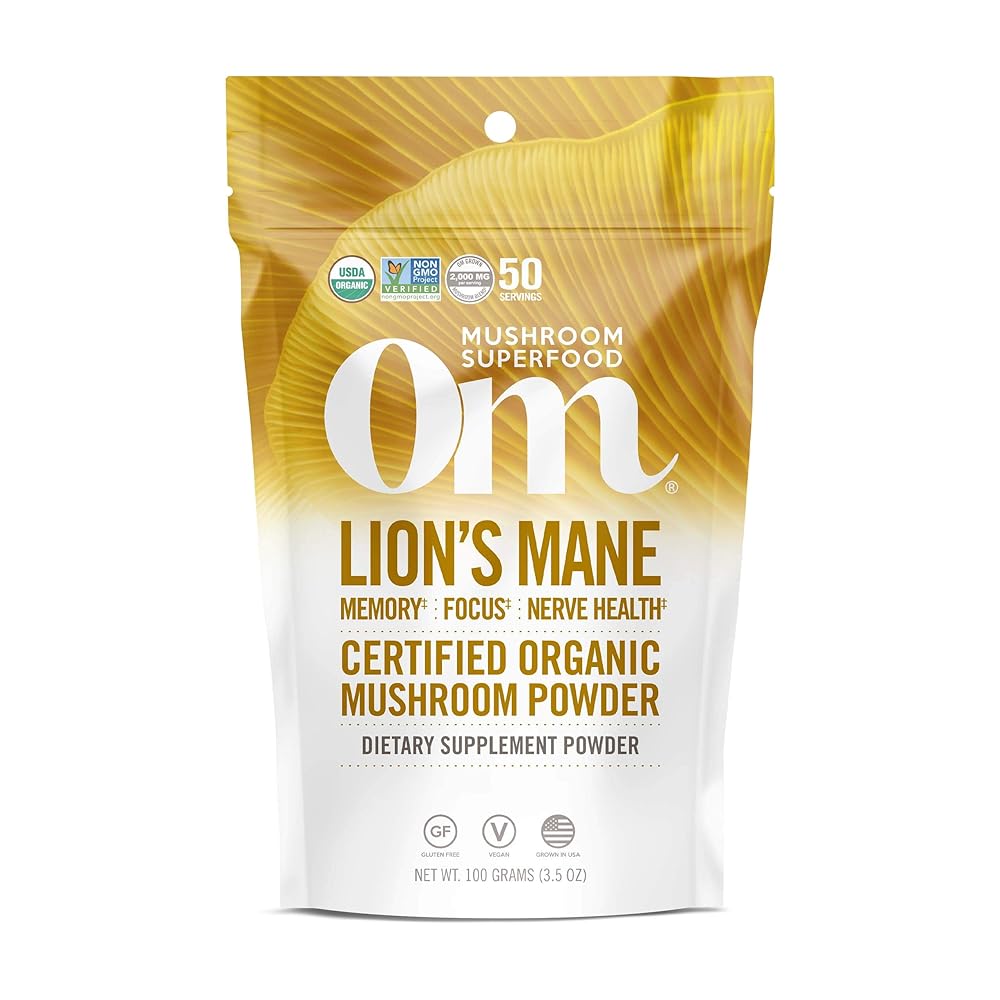 Om Organic Mushroom Lions Mane Powder