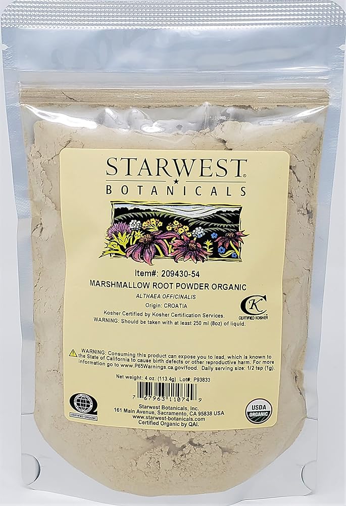 Organic Marshmallow Root Powder, 4 Oz