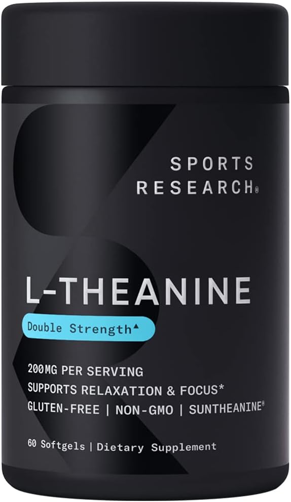 Sports Research L-Theanine Softgels, 200mg