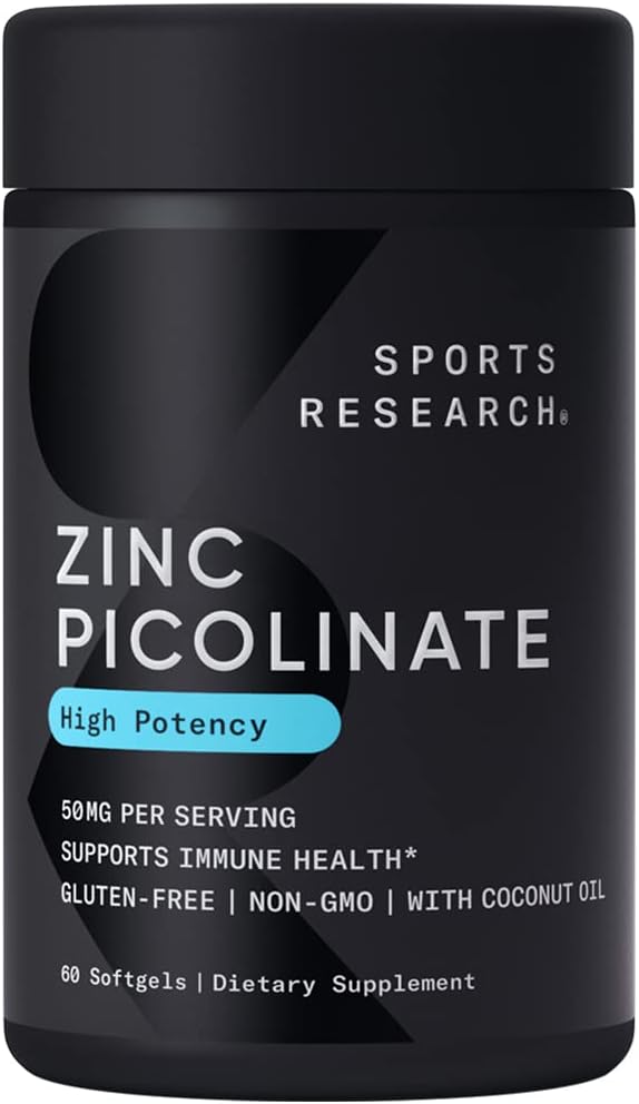 Sports Research Zinc Picolinate Softgels