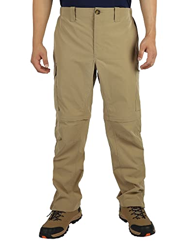 MANSDOUR Men's Hiking Pants Convertible Quick Dry Lightweight Zip-Off Outdoor Travel Camping Fishing Pants 