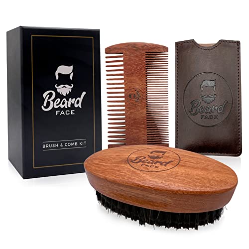 Beard Face Beard Brush & Comb Kit