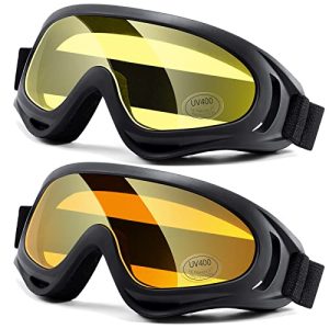 Youth LOEO 2-Pack Snow Ski Goggles Snowboard Goggles for Kids Teens Adults 
