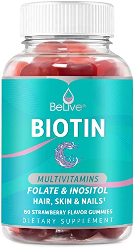 BeLive Biotin Supplement Gummies for Ha...