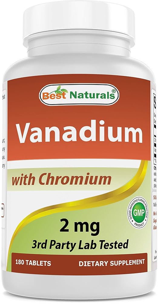 Best Naturals Vanadium Chromium 180 Tab...