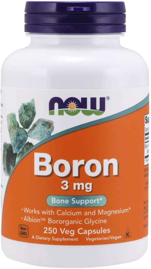 Boron 3 mg Capsules by NOW
