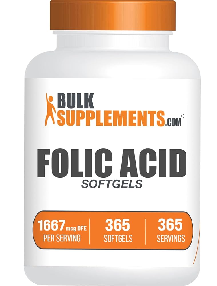 BulkSupplements Folic Acid Softgels ...