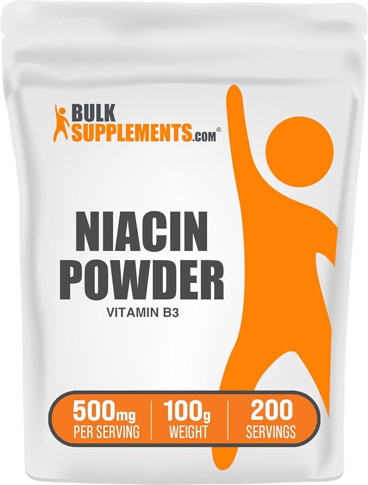 BulkSupplements Niacin Flush Powder, 100g
