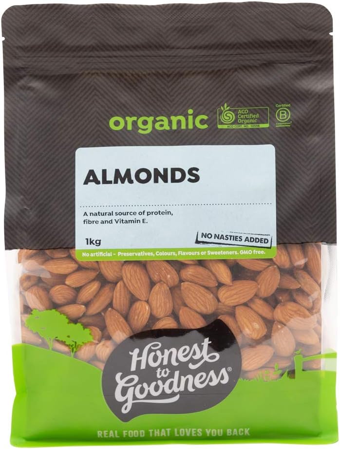 Goodness Organic Raw Almonds, 1kg