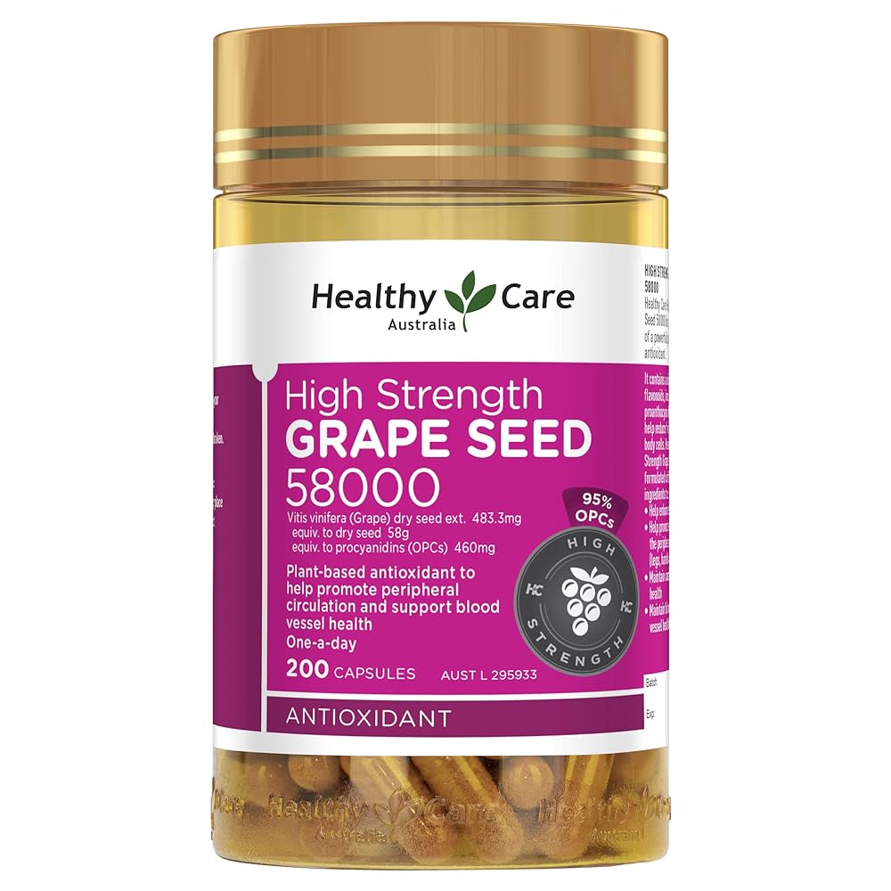 Grape Seed Capsules by Healthy Care