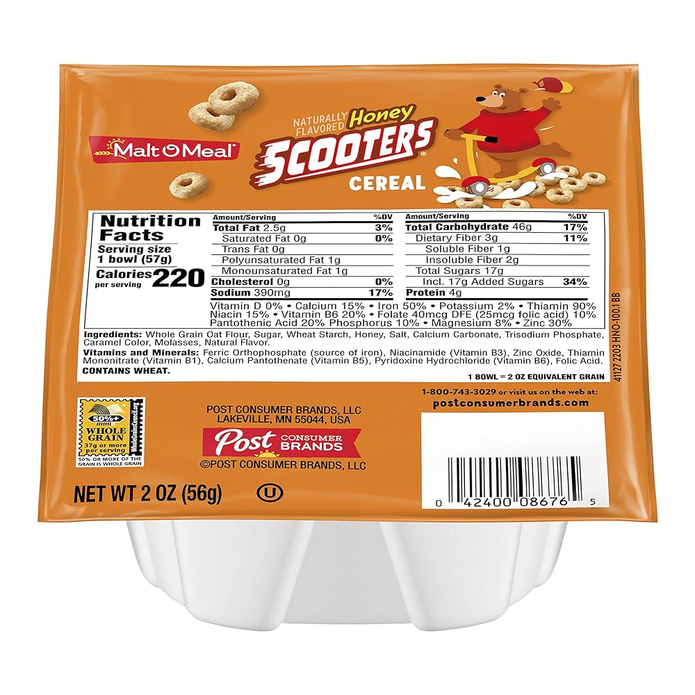 Honey Scooters Cereal, 48 Count