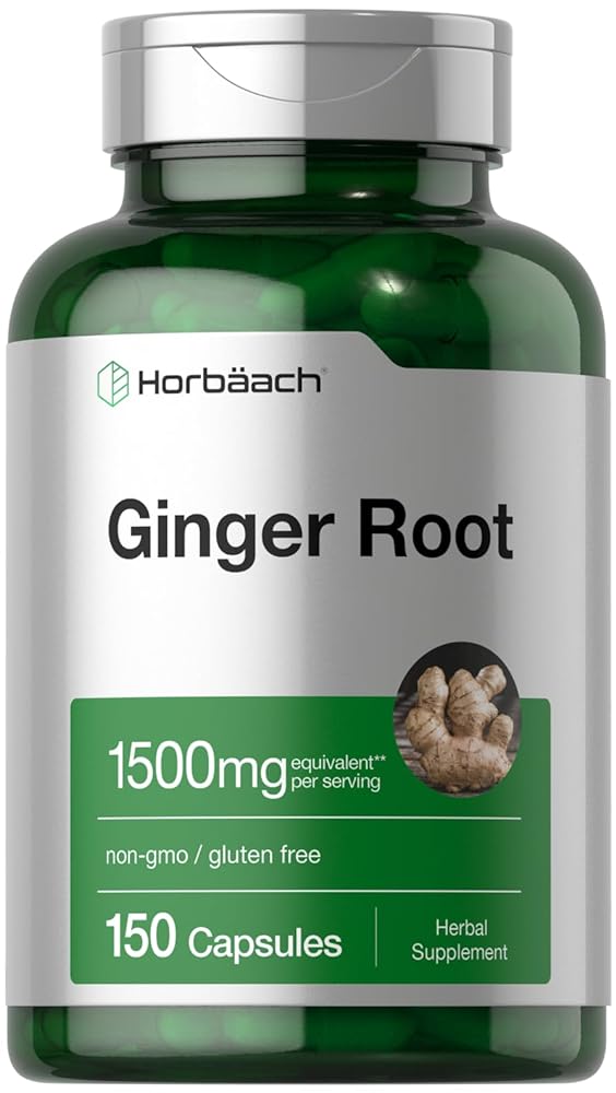 Horbaach Ginger Root Capsules 1500 mg