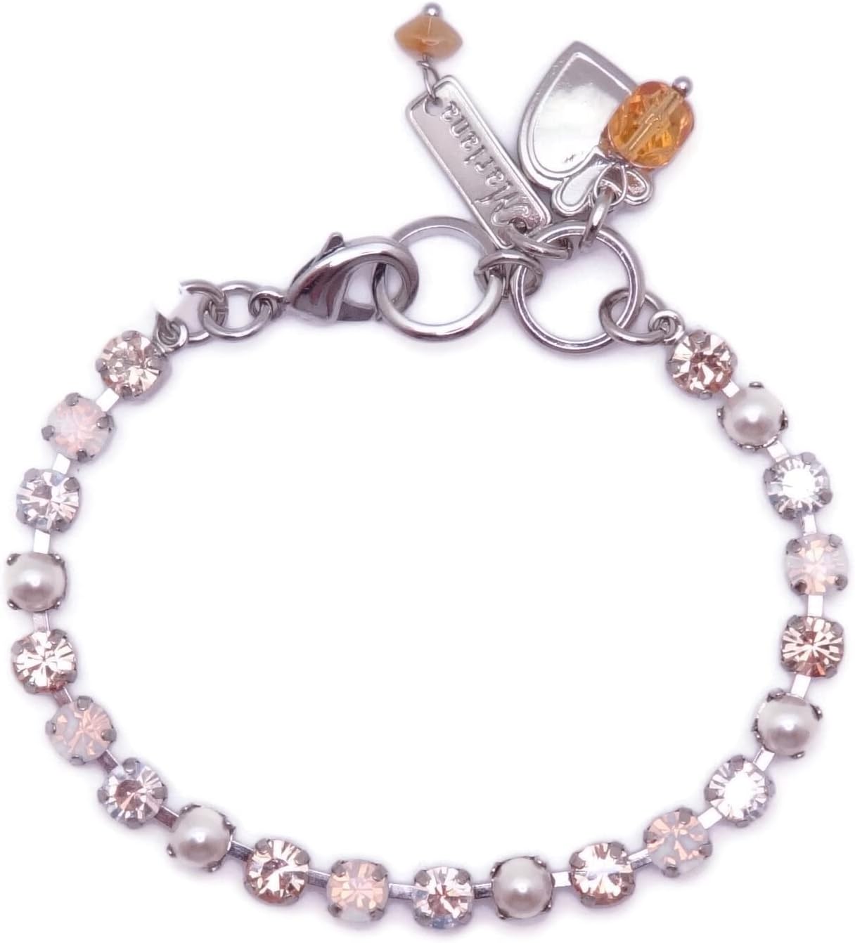 Mariana Silvertone Tennis Bracelet with...