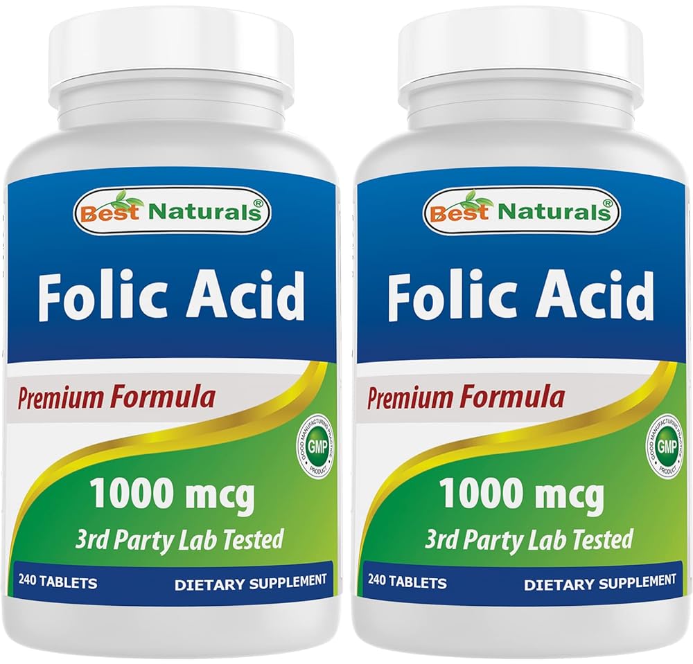 Naturals Folic Acid 1000 mcg Tablets