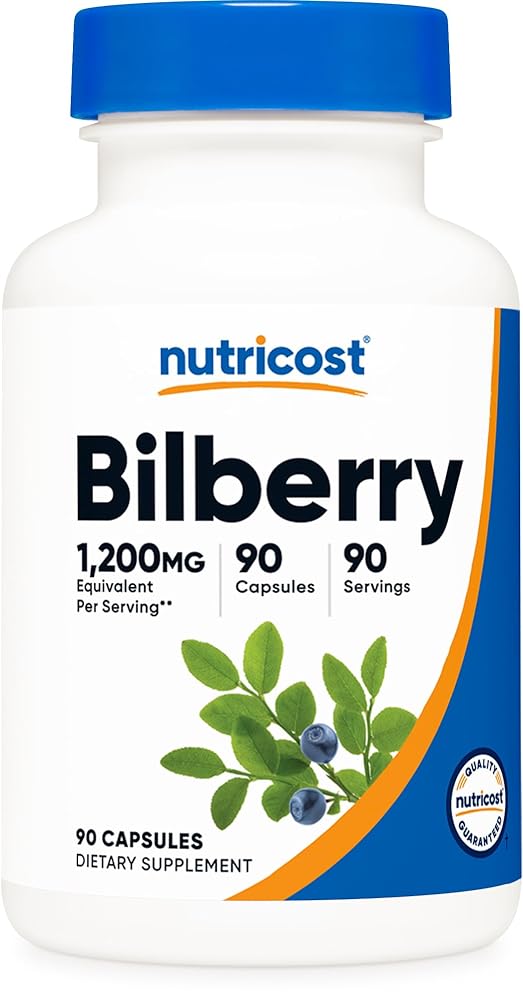 Nutricost Bilberry 1200mg Capsules, 90ct