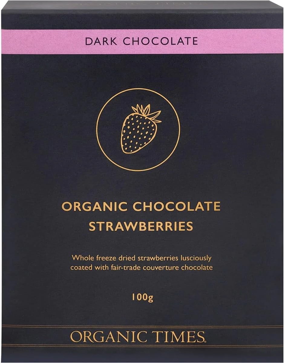 Organic Times Dark Chocolate Strawberries