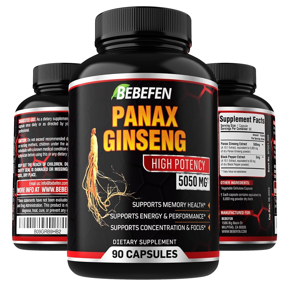 Panax Ginseng Capsules – Energy &...