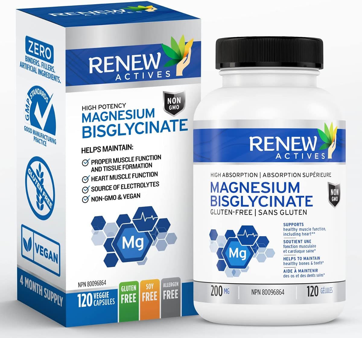 Renew Actives Magnesium Glycinate: Pure...
