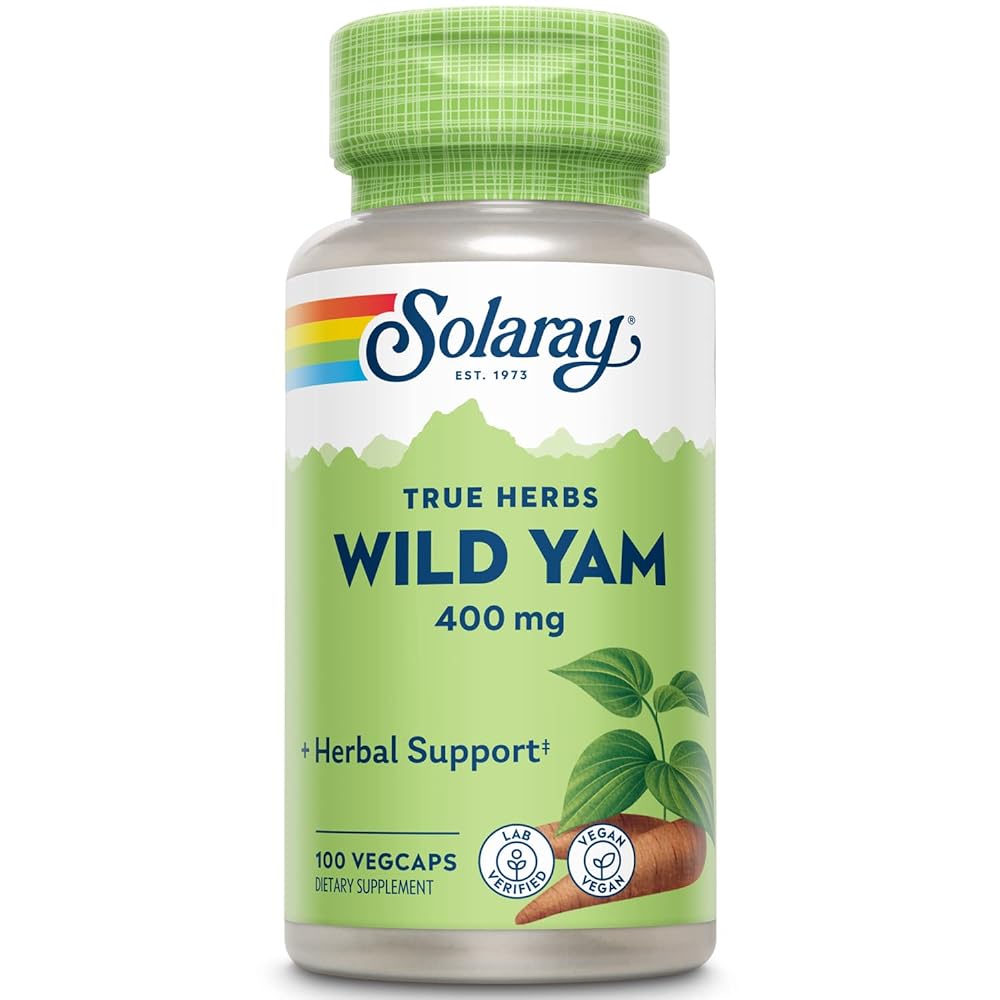 Solaray Wild Yam Root Capsules, 100 Count
