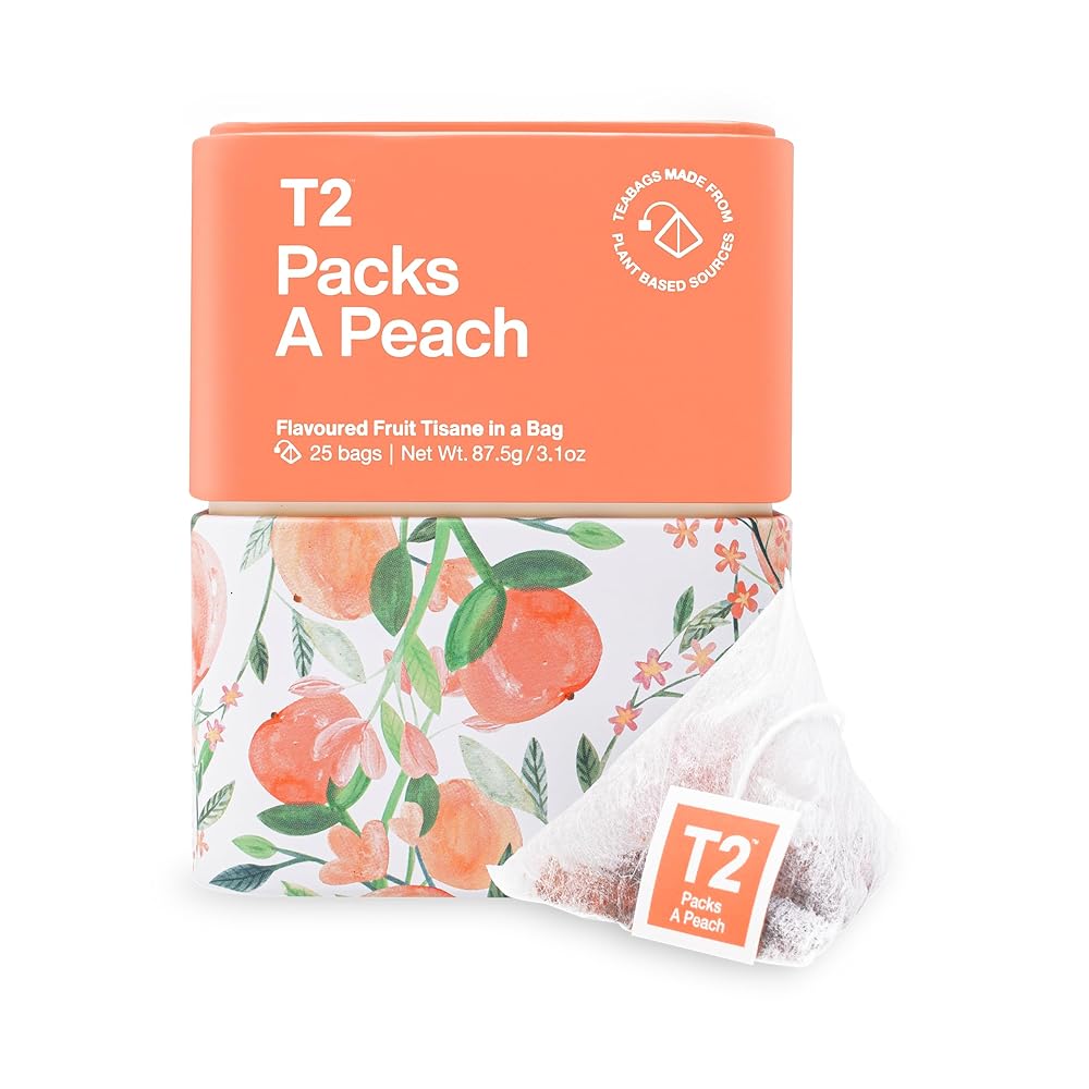 T2 Peach Fruit Tea in Icon Tin