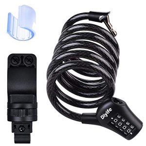 GOMILE 4-Digit Bike Combination Cable Lock Anti Theft Design for Road Mountain Cruiser Bicycles 
