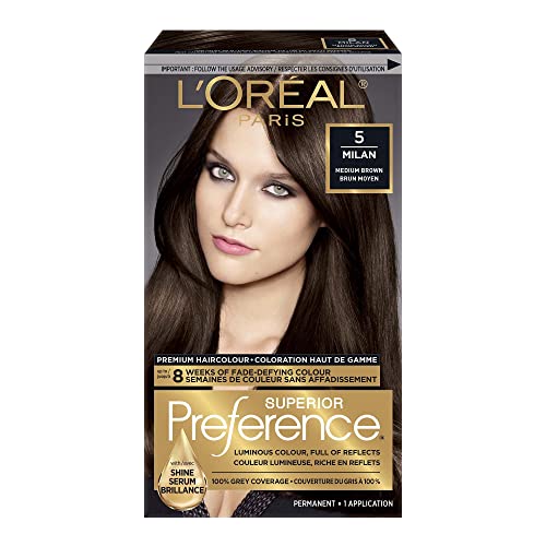 L'Oreal Paris Superior Preference, 5 Medium Brown Hair Dye, Permanent Hair  Color For Women Review - 2023