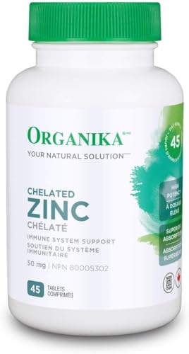Organika Chelated Zinc Tablet Supplement