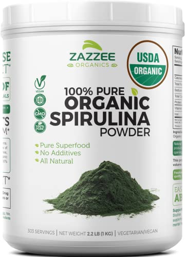 Zazzee USDA Certified Organic Spirulina...