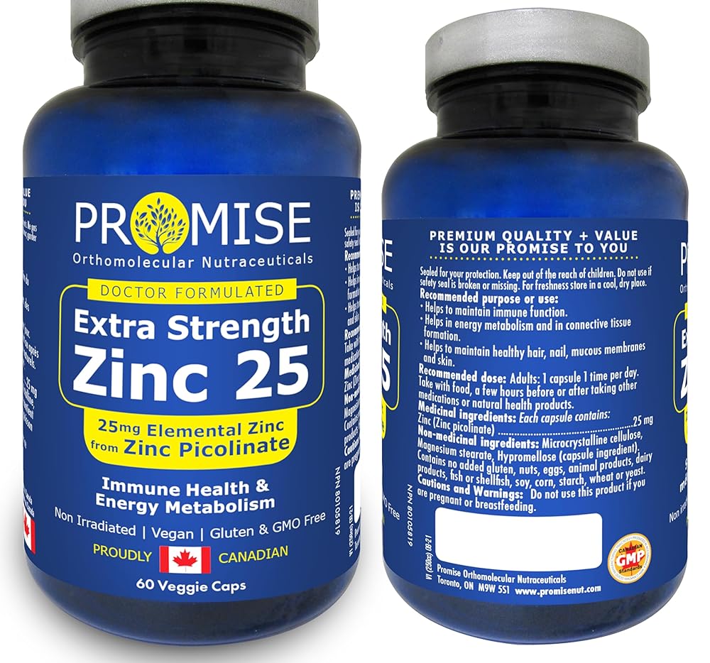 Canadian Brand Zinc Picolinate 25mg