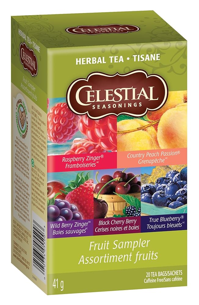 Celestial Fruit Sampler Tea, 20 Bags/Box