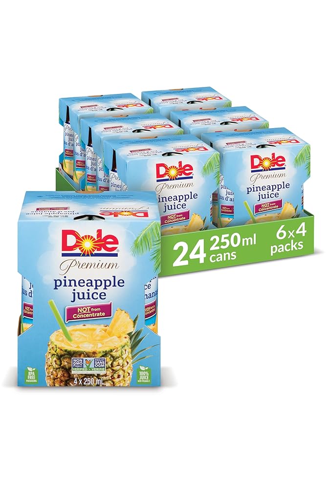 Dole Pineapple Juice, 100% Pineapple 250mL