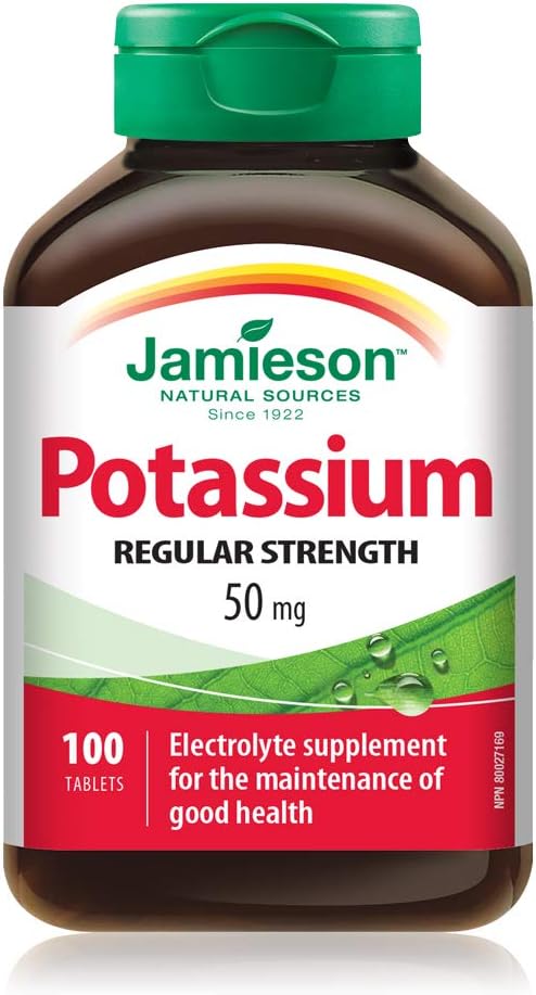 Jamieson Potassium 50mg, 100 Tablets