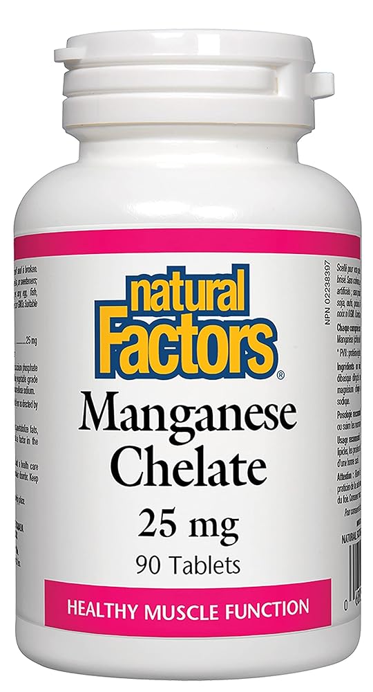Natural Factors Manganese Chelate 90 Ta...