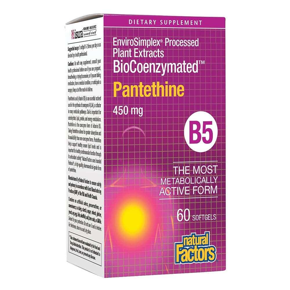 Natural Factors Pantethine B5 Softgels,...