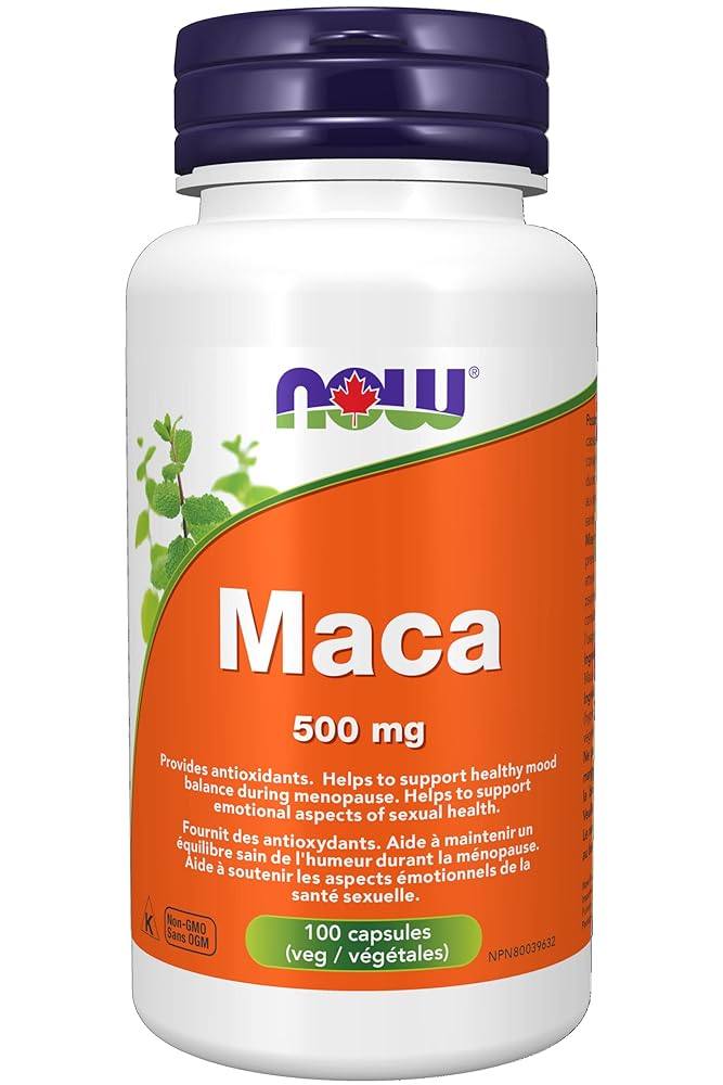 NOW Maca 500mg Capsules – 100 Count