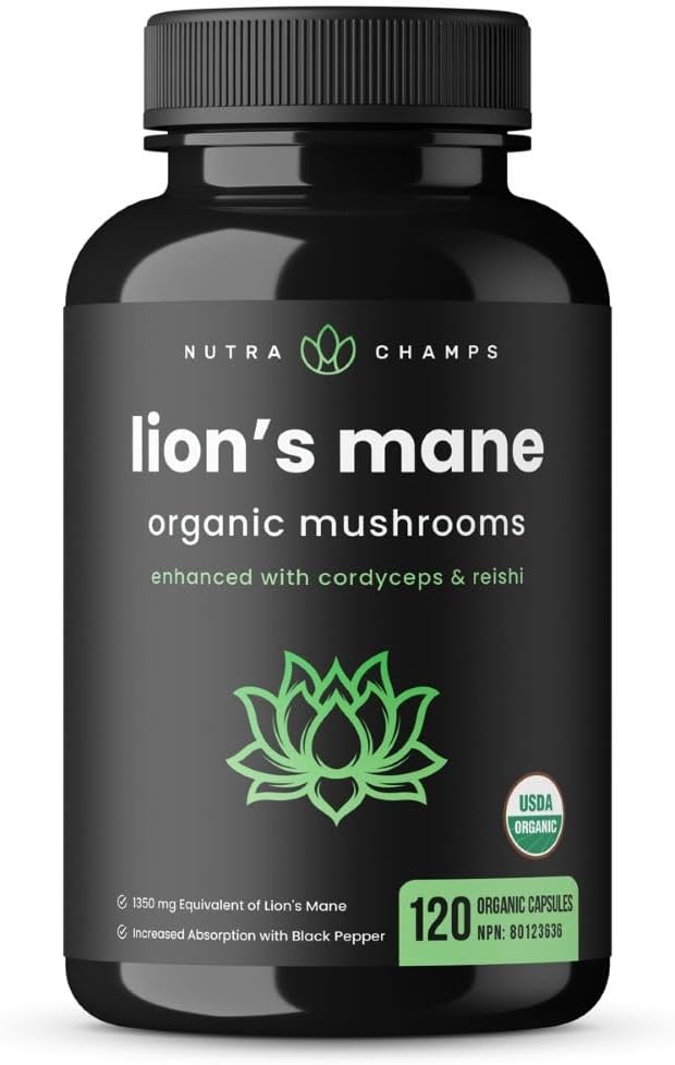 Organic Lions Mane Supplement 1350mg | ...